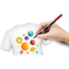 Jovi Decor Fabric Textile Marker, 4.8mm Brush Tip Pen, Water Based Ink, 12 Assorted Vibrant Colours, Ideal for Any Kind of Fabric DIY T-Shirts Project Handicrafts Art & Craft Kids Adults