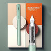 Scrikss Primeo Medium Nib Fountain Pen | 3 Cartridges Included | Stainless Steel Nib & ABS Body | Mint | in Blister Pack