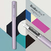 Scrikss Primeo Medium Nib Fountain Pen | 3 Cartridges Included | Stainless Steel Nib & ABS Body | Lilac | in Blister Pack