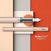 Scrikss Primeo Medium Nib Fountain Pen | 3 Cartridges Included | Stainless Steel Nib & ABS Body | Latte Pastel Brown| in Blister Pack