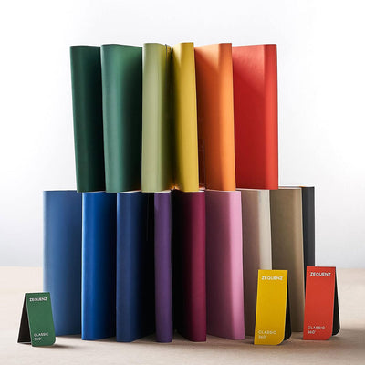 Zequenz A5 Size Terra Brown Slim Notebook Dotted Acid Free Paper 200 Pages 80GSM 360 Degree Flexibility 100% Handmade Fountain Pen Friendly Color Series Bookmark Included