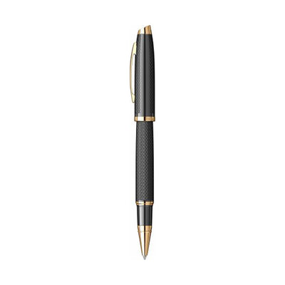 Scrikss | Oscar-390 | Roller Pen | Matt Black with Gold Trim