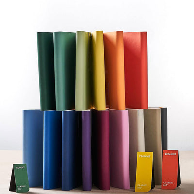 Zequenz A5 Size Lavender Purple Slim Notebook Dotted Acid Free Paper 200 Pages 80GSM 360 Degree Flexibility 100% Handmade Fountain Pen Friendly Color Series Bookmark Included