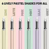 Scrikss Primeo Medium Nib Fountain Pen | 3 Cartridges Included | Stainless Steel Nib & ABS Body | Pink | in Blister Pack
