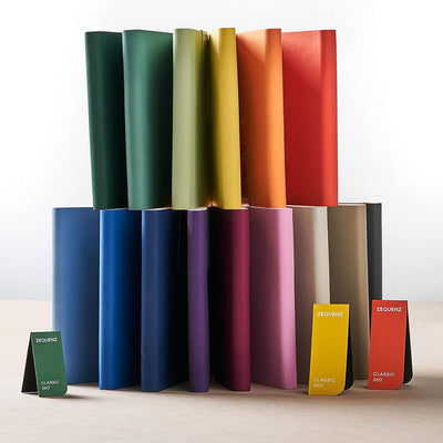 Zequenz A5 Size Ocean Blue Slim Notebook Dotted Acid Free Paper 200 Pages 80GSM 360 Degree Flexibility 100% Handmade Fountain Pen Friendly Color Series Bookmark Included