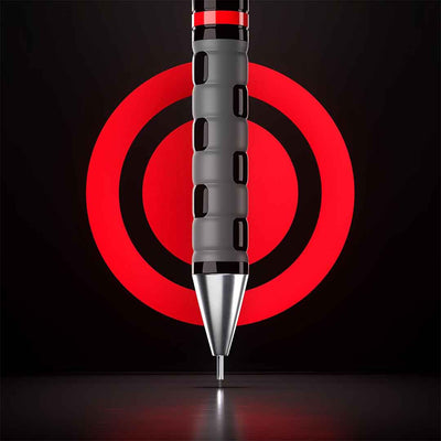 Rotring | Tikky | Mechanical Pencil, Ballpoint, Eraser & Lead Refills Set | HB Lead, 0.5 mm Pencil | Medium Point Pen | Black Barrel | Lightweight with Rubberised Grip