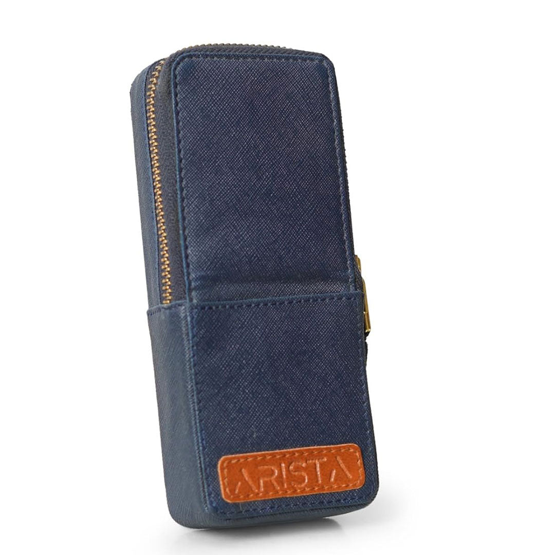 Arista | Leatherette | Pen Case For 3 Pens | Blue
