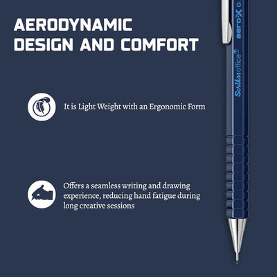 Scrikss | Aero-X | Mechanical Pencil | 0.7mm | Dark Blue