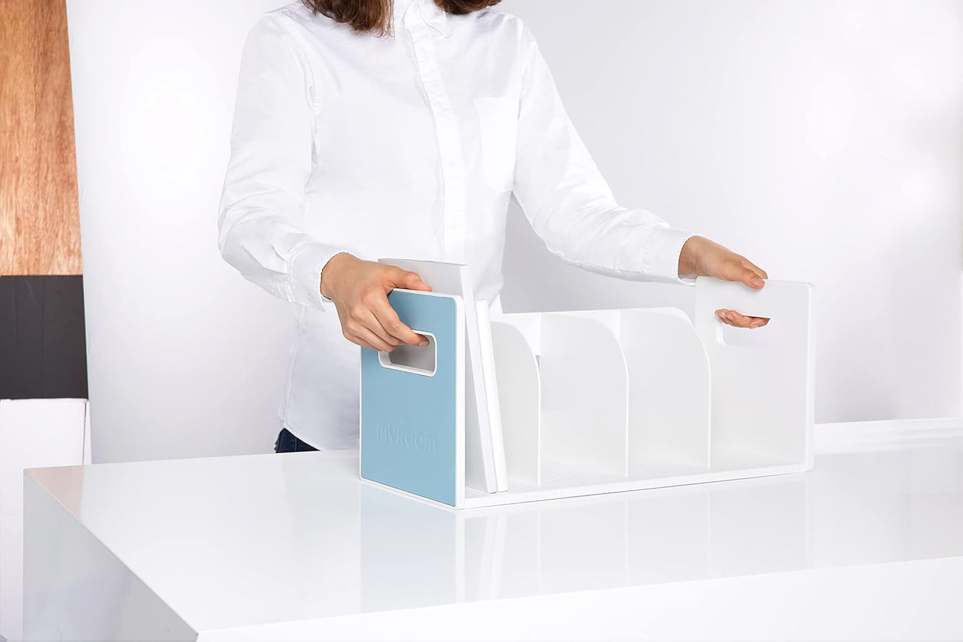 Litem | Book Rack with  4 Compartments | Organiser | Navy | My Room