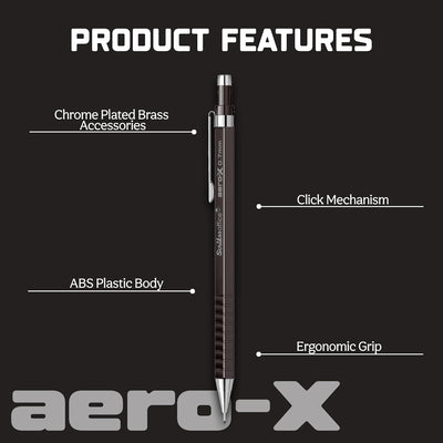 Scrikss | Aero-X | Mechanical Pencil | 0.7mm | Black