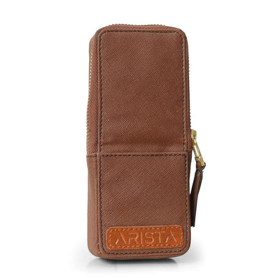 Arista | Leatherette | Pen Case For 3 Pens | Brown