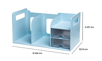 Sysmax | Book Rack With 2 Drawers | 2 Bookshelf | Organiser | Mint