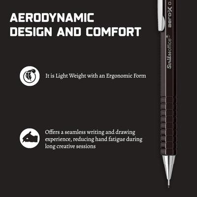 Scrikss | Aero-X | Mechanical Pencil | 0.7mm | Black
