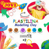 Jovi Plastilina Lilac Dark Blue Light Green Yellow Orange Red Non-Drying Non-Toxic Modelling Clay for Art & Craft Pack of 6 Bars 50gms Each Fine Motor Skills Moulding Pottery Sculpting with Dough