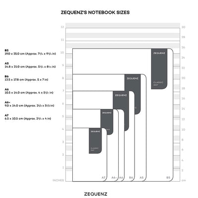 Zequenz A5 Size Fern Green Slim Notebook Dotted Acid Free Paper 200 Pages 80GSM 360 Degree Flexibility 100% Handmade Fountain Pen Friendly Color Series Bookmark Included