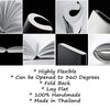 Zequenz A6 Size Black Grey Notebook Squared & Blank Acid Free Paper 200 Pages each Ruling 400 Pages 70GSM 360 Degree Flexibility 100% Handmade PU and White paper Basic Plus Series