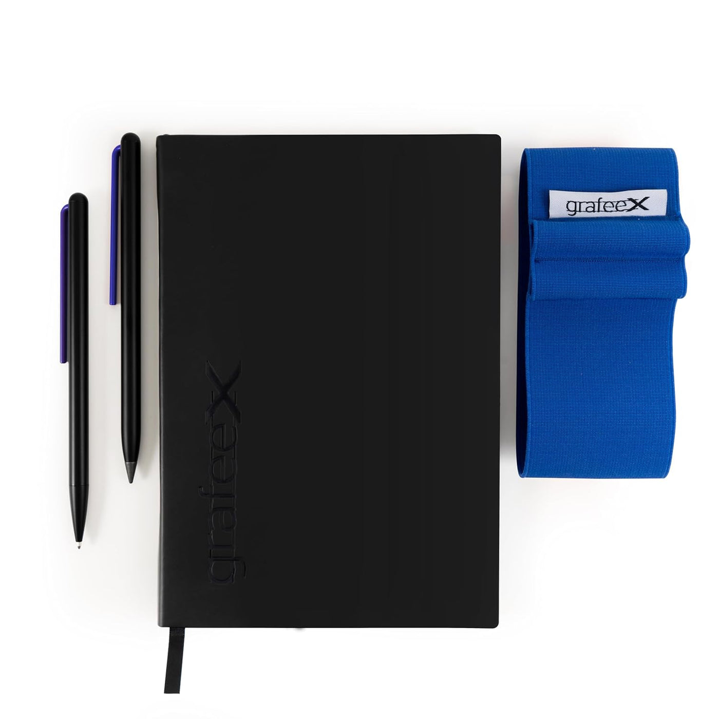 Pininfarina Grafeex Writing Pencil & Ballpoint Set with Stone Paper Notebook – Blue