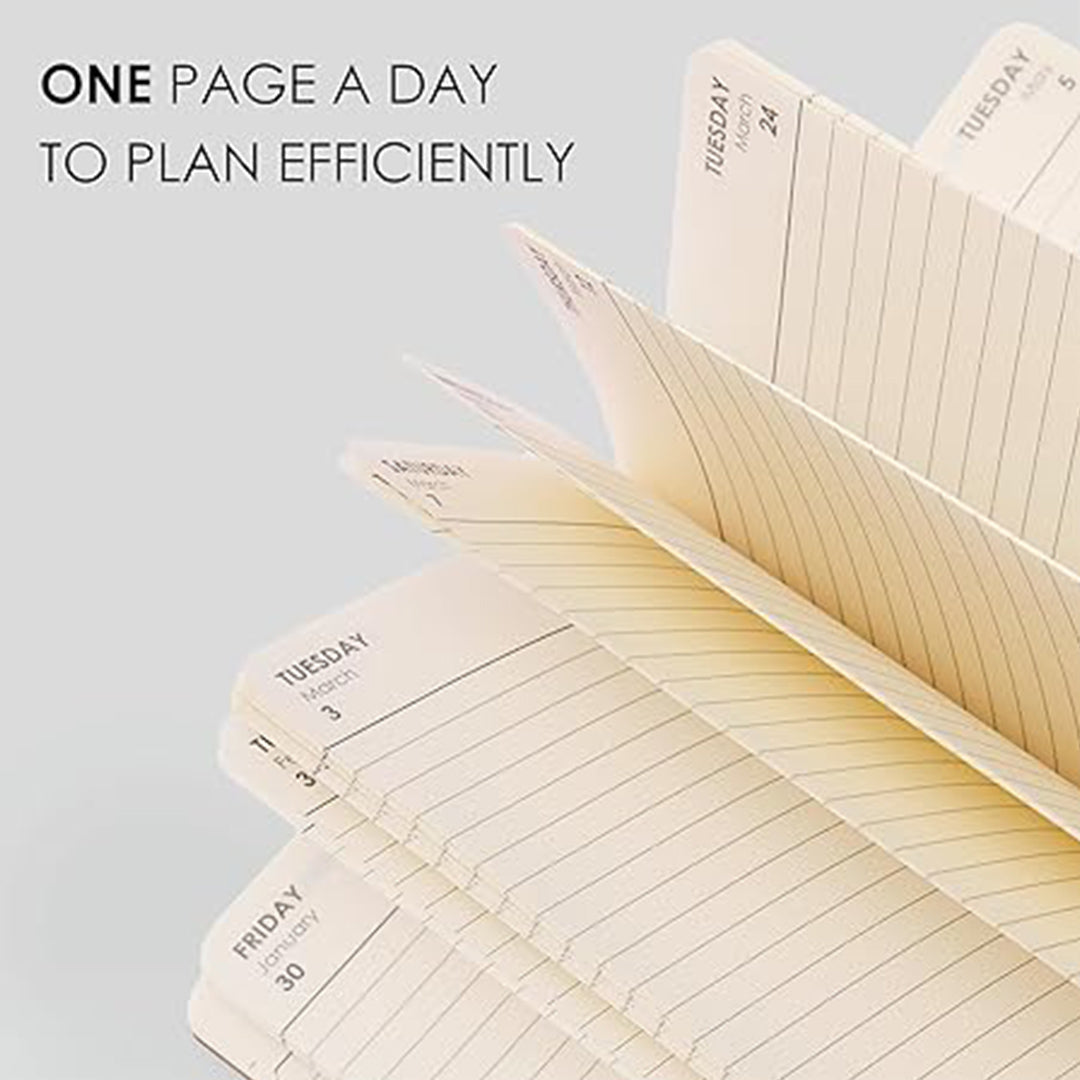 myPAPERCLIP 2026 Daily Planner M1 | Medium Size | AmethystSoft Cover | 384 Pages, 80 GSM | Amethyst