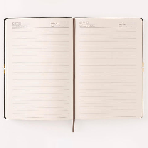 ISHRA A5 Size Ruled Notebook | Ideal Note Book Journal Diary for Work Office Writing Journaling Note Taking Travel | Brown Soft Cover| 172 Pages | 80gsm | Fountain Pen Friendly Paper