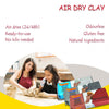 Jovi European Air-Dry Modeling Pure White Clay 2 Packets - Each Pack of 500 Grams for Sculpting Pottery Art & Craft Handicraft Educational Purpose Fine Motor Skills