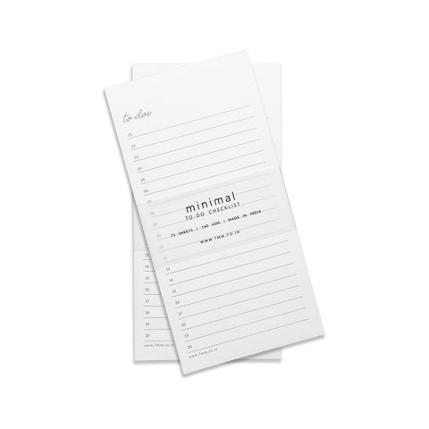 7mm Between the Lines | 75 Leaves | Minimal To Do List Notepad