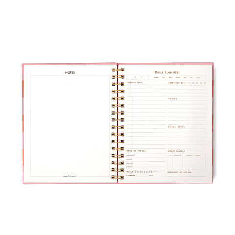 7mm Between the Lines | Daily Undated Planner Notebook | Blush & Bloom | 150 Pages