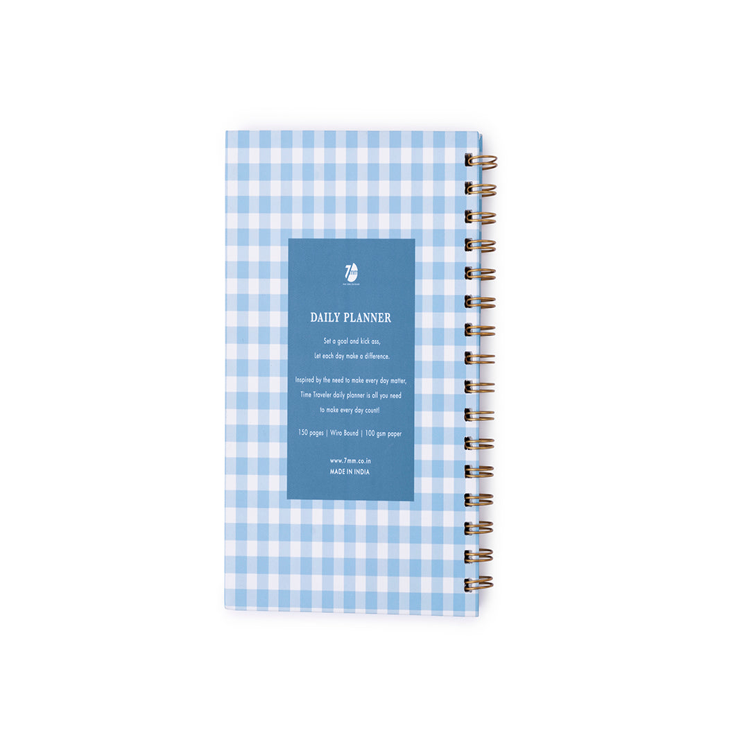 7mm Between the Lines | Daily Undated Planner Notebook | Checkered Skies | 150 Pages