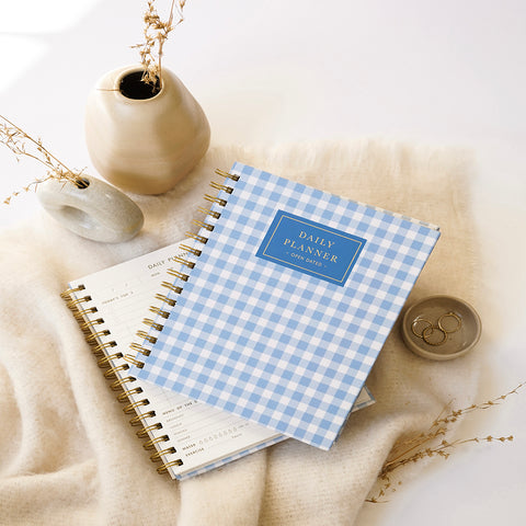 7mm Between the Lines | Daily Undated Planner Notebook | Checkered Skies | 150 Pages