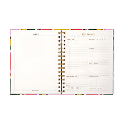 7mm Between the Lines | Daily Undated Planner Notebook | Retro Glam | 150 Pages