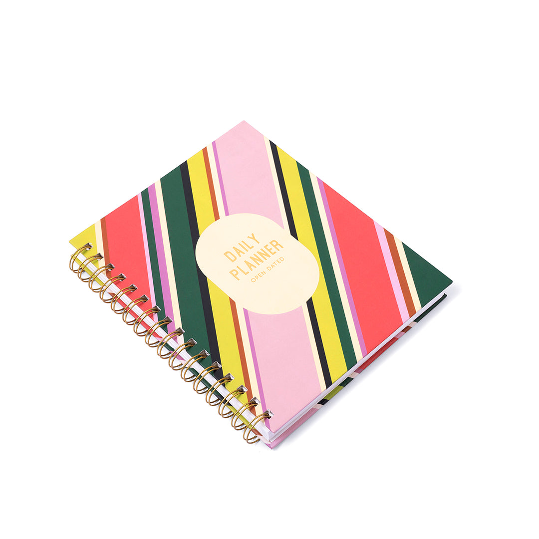 7mm Between the Lines | Daily Undated Planner Notebook | Retro Glam | 150 Pages