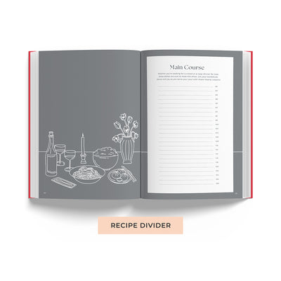 7mm Between the Lines | Recipe Journal | A5 Size | 4 Sticker Sheets | Hardbound and Laminated | Kitchen Tales