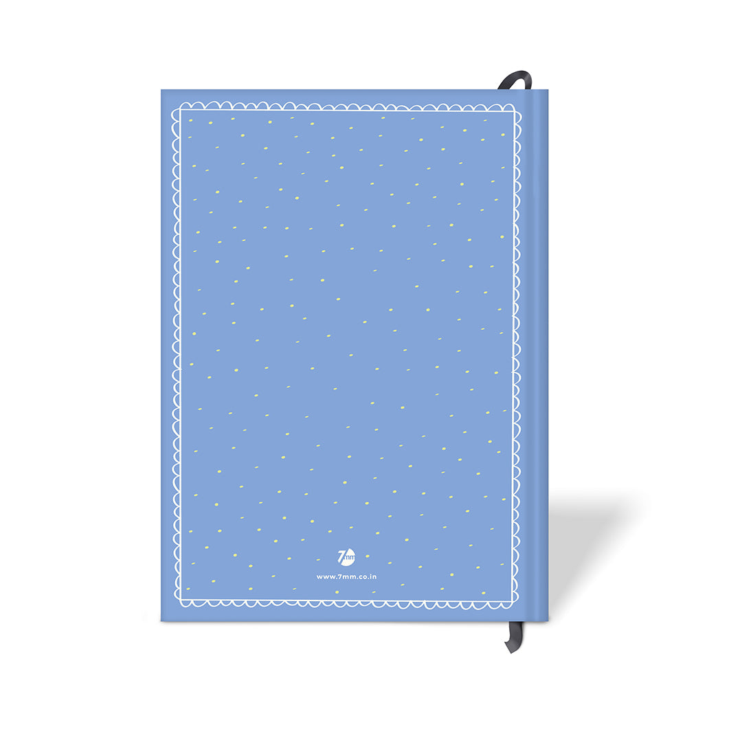 7mm Recipe Journal | A5 Size | 4 Sticker Sheets | Hardbound and Laminated | Made with Love | Sky Blue