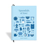 7mm Between the Lines | Recipe Journal | A5 Size | 4 Sticker Sheets | Hardbound and Laminated | Spoonfuls of Love | Blue