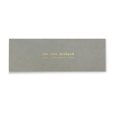 7mm Between the Lines | Trio Desk Pad | Grey | Printed Hardbound Notepad