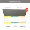 7mm Between the Lines | Trio Desk Pad | Grey | Printed Hardbound Notepad