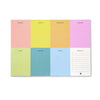 7mm Between the Lines | Undated | Weekly Deskpad Colourblock Notepad | 60 Leaves