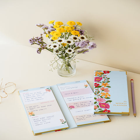 7mm Between the Lines | Weekly Planner | Floral Affair | Printed Hardbound Notepad | 120 Leaves