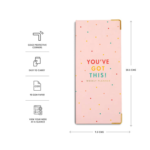 7mm Between the Lines | Weekly Planner | Sprinkles | Printed Hardbound Notepad | 120 Leaves