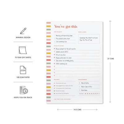 7mm Between the Lines | You've Got This | Notepad | Pack of 2