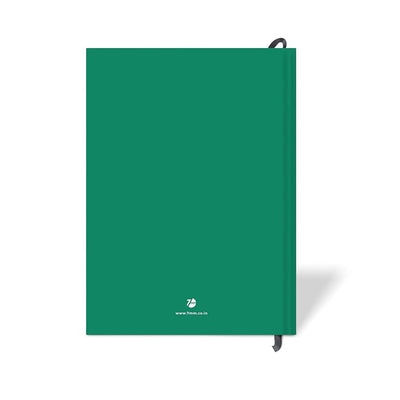 7mm Recipe Journal | Cheese and Wine | A5 Size | 4 Sticker sheets | Hardbound and Laminated | Dark Green