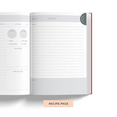 7mm Recipe Journal | Eat Make Repeat | A5 Size | Hardbound and Laminated | Dark Green