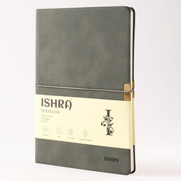 ISHRA A5 Size Ruled Notebook | Ideal Note Book Journal Diary for Work Office Writing Journaling Note Taking Travel | Green Soft Cover| 172 Pages | 80gsm | Fountain Pen Friendly Paper