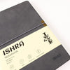 ISHRA A5 Size Ruled Notebook | Ideal Note Book Journal Diary for Work Office Writing Journaling Note Taking Travel | Dark Grey Soft Cover| 172 Pages | 80gsm | Fountain Pen Friendly Paper