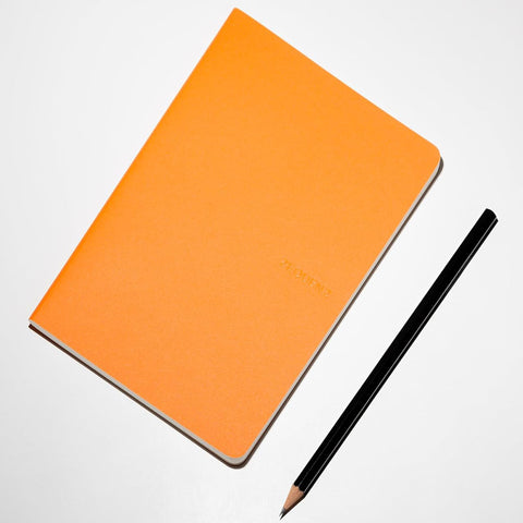 Zequenz B6 Size Orange Notebook Ruled Lined Acid Free Paper 120 Pages 80GSM 360 Degree Flexibility 100% Handmade Eco PU and Cream paper Fountain Pen Friendly POP Series – Brick