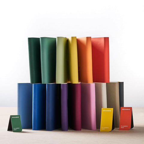 Zequenz Signature Classic 360° Notebook A7 - Soft Cover, 200 Sheets, Flat & Flexible, 70 g/m² Paper, Lined, Black, Filler-Friendly & Minimalist