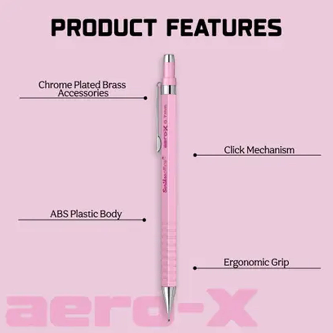 Scrikss | Aero-X | Mechanical Pencil | 0.7mm | Pink