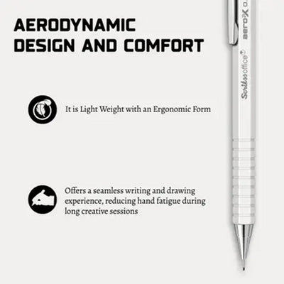 Scrikss | Aero-X | Mechanical Pencil | 0.7mm | White