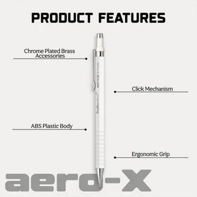 Scrikss | Aero-X | Mechanical Pencil | 0.7mm | White