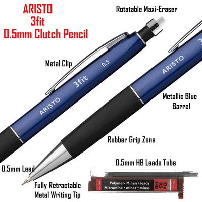 Aristo | Mechanical Pencil | 3fit | 0.5 Mm | Blue