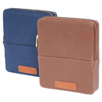 Arista | Pen Leatherette | Pen Case For 6 Pens Brown